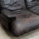 Canapé vintage Marsala pour Ligne Roset en cuir marron, 1980