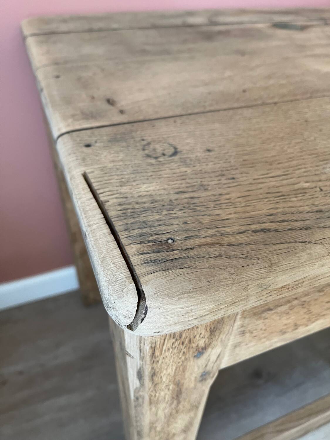 Small workbench made of solid oak