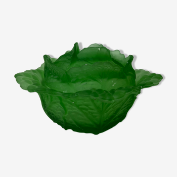 Green cabbage-shaped dish