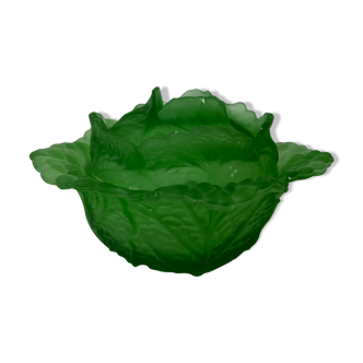 Green cabbage-shaped dish