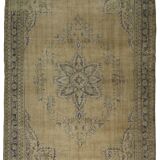 One-of-a-kind turkish handwoven vintage rug - rustic vintage charm 287x 203 cm