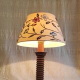 Table lamp made of turned solid wood - 1960s/70s