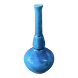 Small glazed terracotta soliflore vase. Mid 20th century.