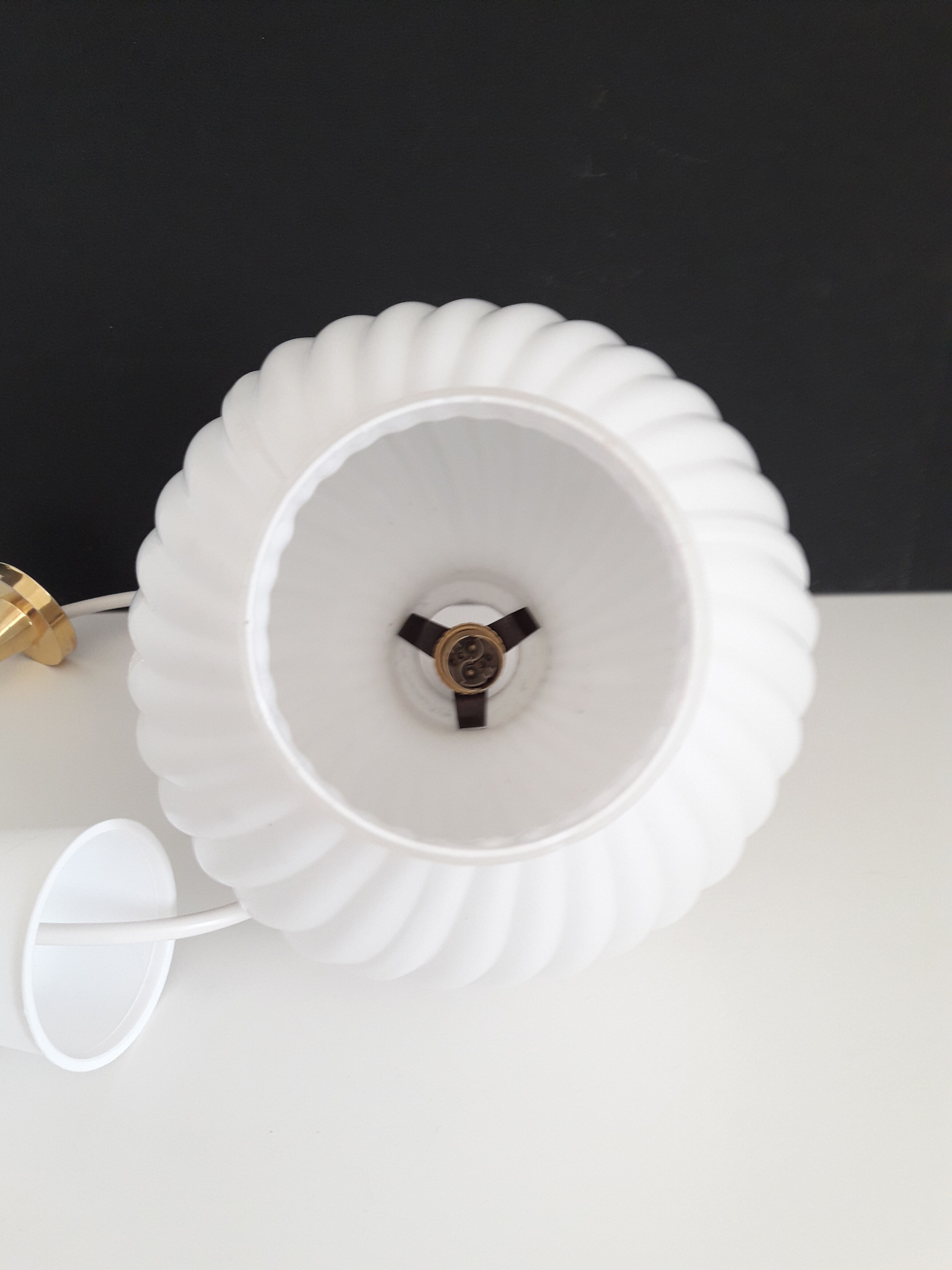 Vintage opaline pendant lamp