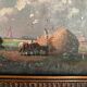 Oil on canvas "work of the fields" late nineteenth early twentieth