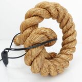 Rope lamp, work in the style of Audoux & Minet, circa 1970-1980