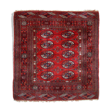 Vintage carpet Turkmen Tekke handmade 109cm