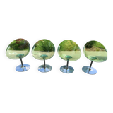 4 Eros swivel armchairs designed by Philippe Starck for Kartell