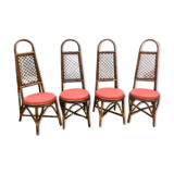 Set of 4 rattan chairs