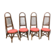 Set of 4 rattan chairs