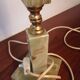 Foot lamp bedside desk onyx brass 1950 60