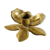 Brass flower candlestick