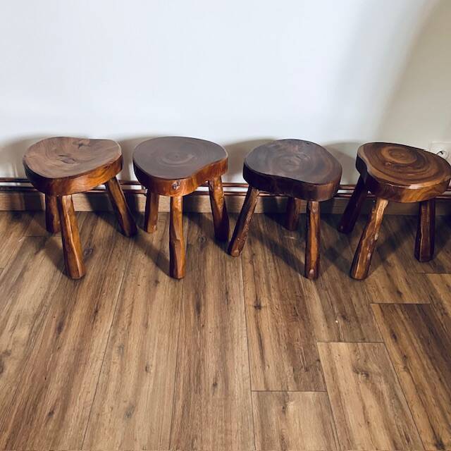 Set of 4 low stools