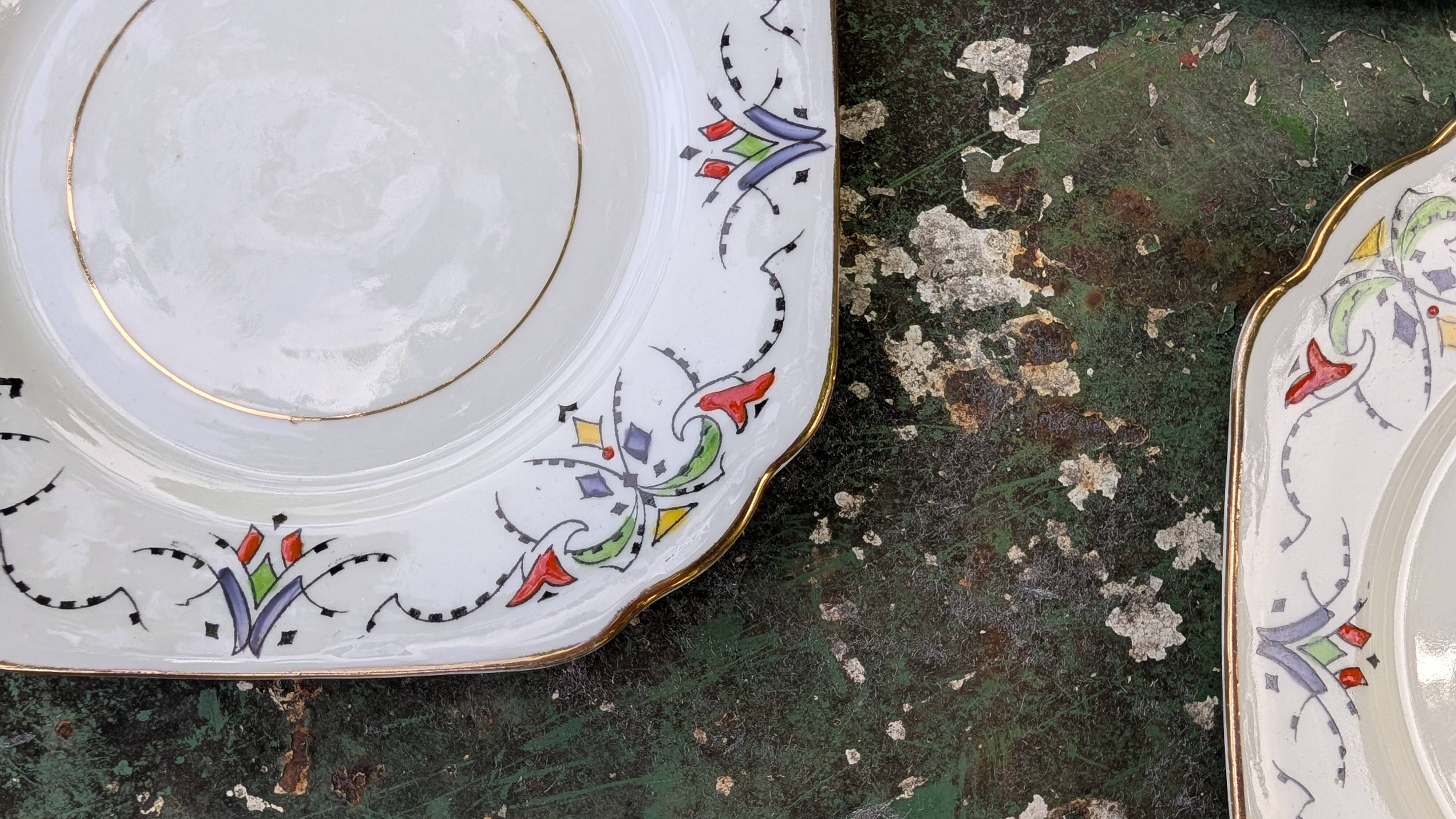 Art Deco English plates Gladstone