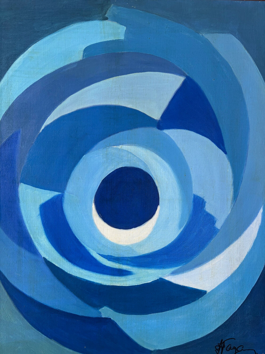 Abstract rose signed