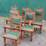 Set of 6 walnut chairs