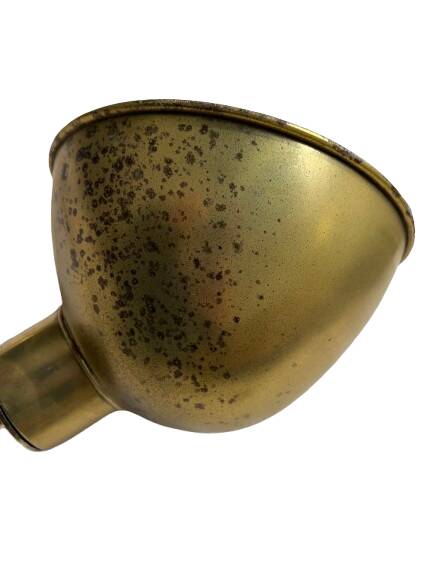 Pair of exterior or interior wall lights in gilded metal, 60s/80s