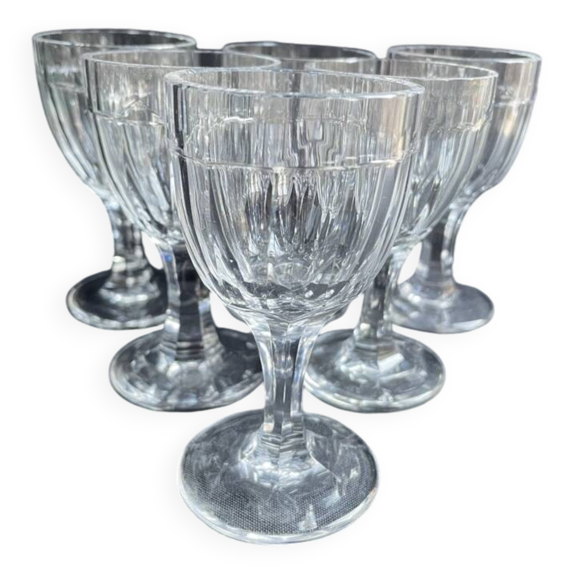 6 port glasses – Cristallerie de Nancy 1920-1934