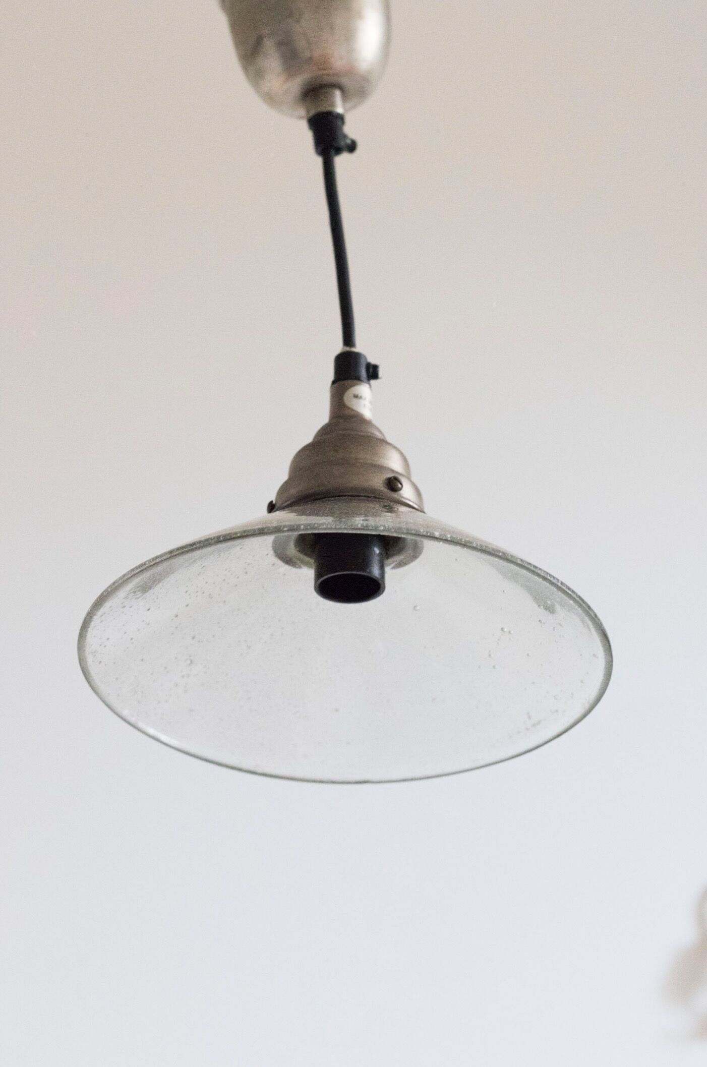 Suspension en verre vintage