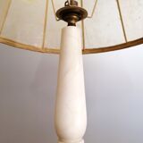 Large vintage-marble alabaster lamp - 60s