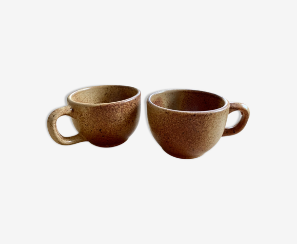 Duo de tasses à café en grès