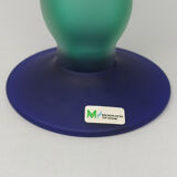 1970s Astonishing Green and Blue Bottle in Murano Glass By Michielotto