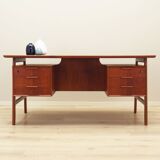 Teak desk, Danish design, 1970s, manufacture: Omann Jun