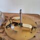Mother-of-pearl and brass ceiling light