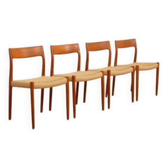 4 x vintage dining chairs | Niels Otto Møller | Model 77