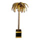 Lampadaire en forme de palmier en métal doré