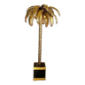 Lampadaire en forme de palmier en métal doré
