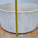 Large round container in composite material for garden, 53 cm in diameter and 25 cm in height