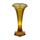Vaas Art Deco Val Saint Lambert, Luxval series American model M, amber