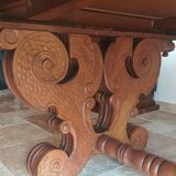 Rocaille table in carved solid oak