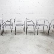 Set of 6 "Silver Moon" armchairs by Pascal Mourgue 1985