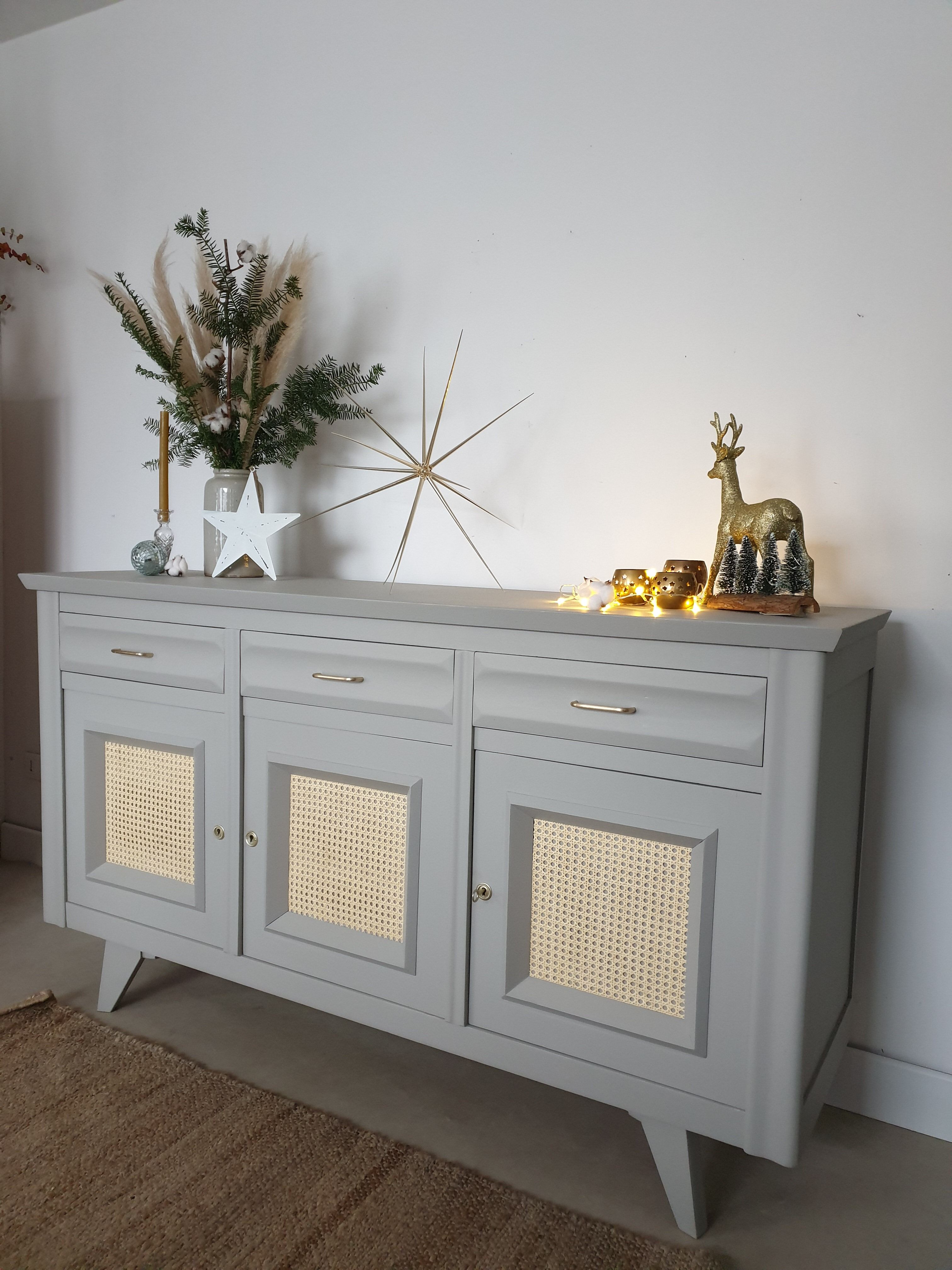 Vintage grey and canning sideboard