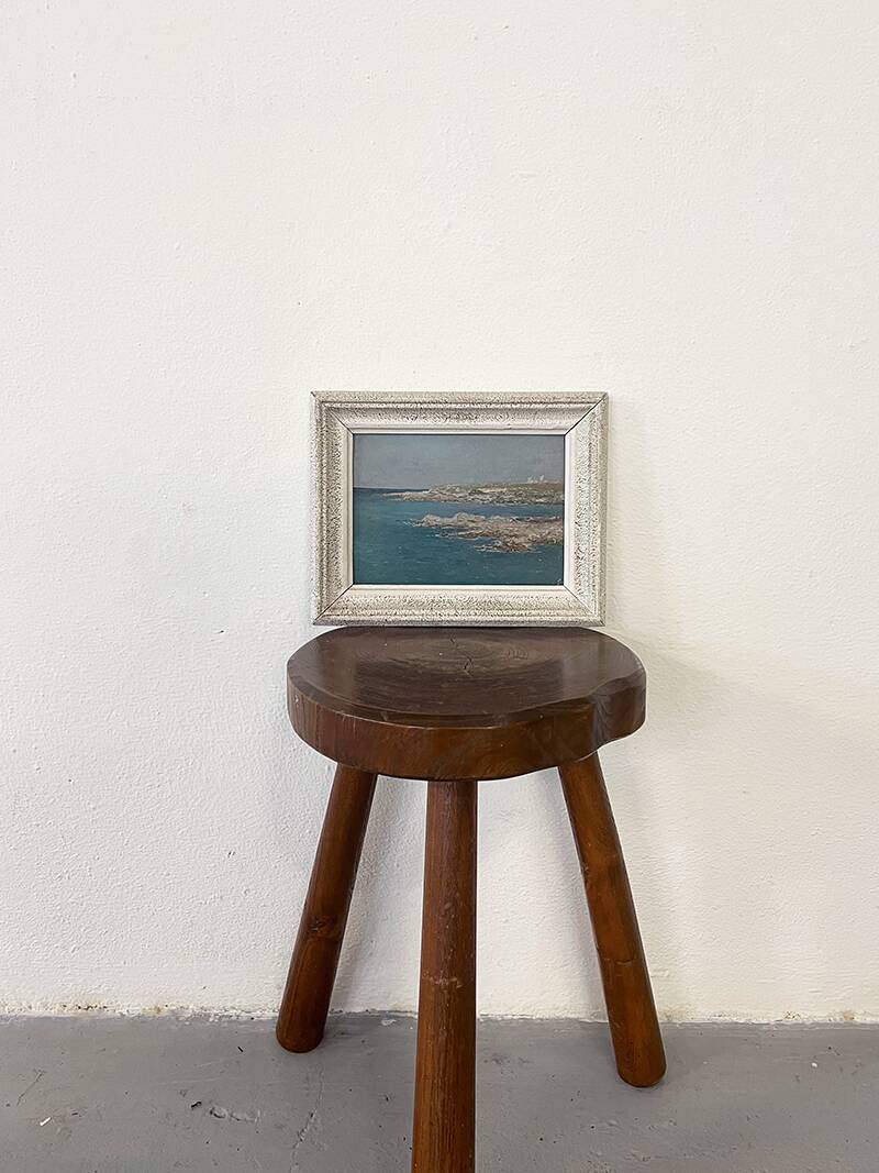 Painting "Seaside", oil on strong cardboard.