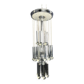Vintage chromed cascading chandelier, 1970s