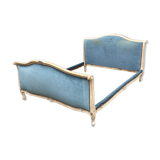 Louis xv style bed stamped Bontemps paris upholsterer