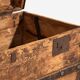 Large antique washed wooden trunk (c.1900) #66