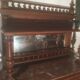 Henri II walnut sideboard, marble top