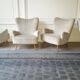Organic wingback chairs in the 50-60s vintage armchair