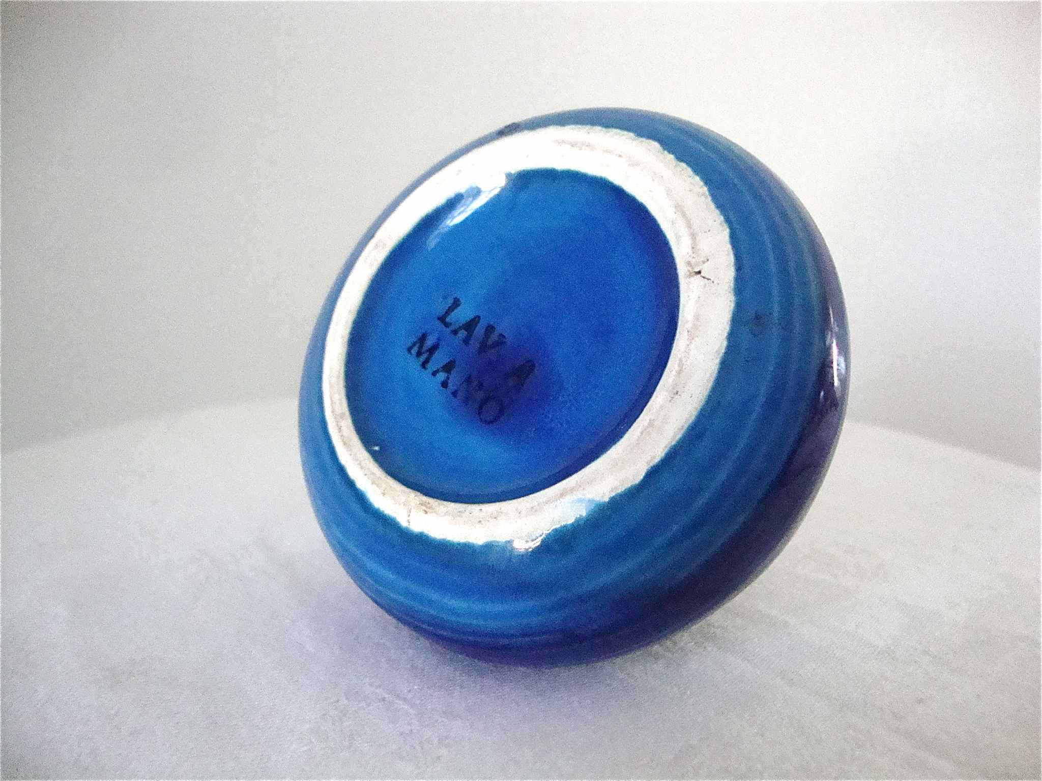 Small vase Aldo Londi Bitossi Rimini blu