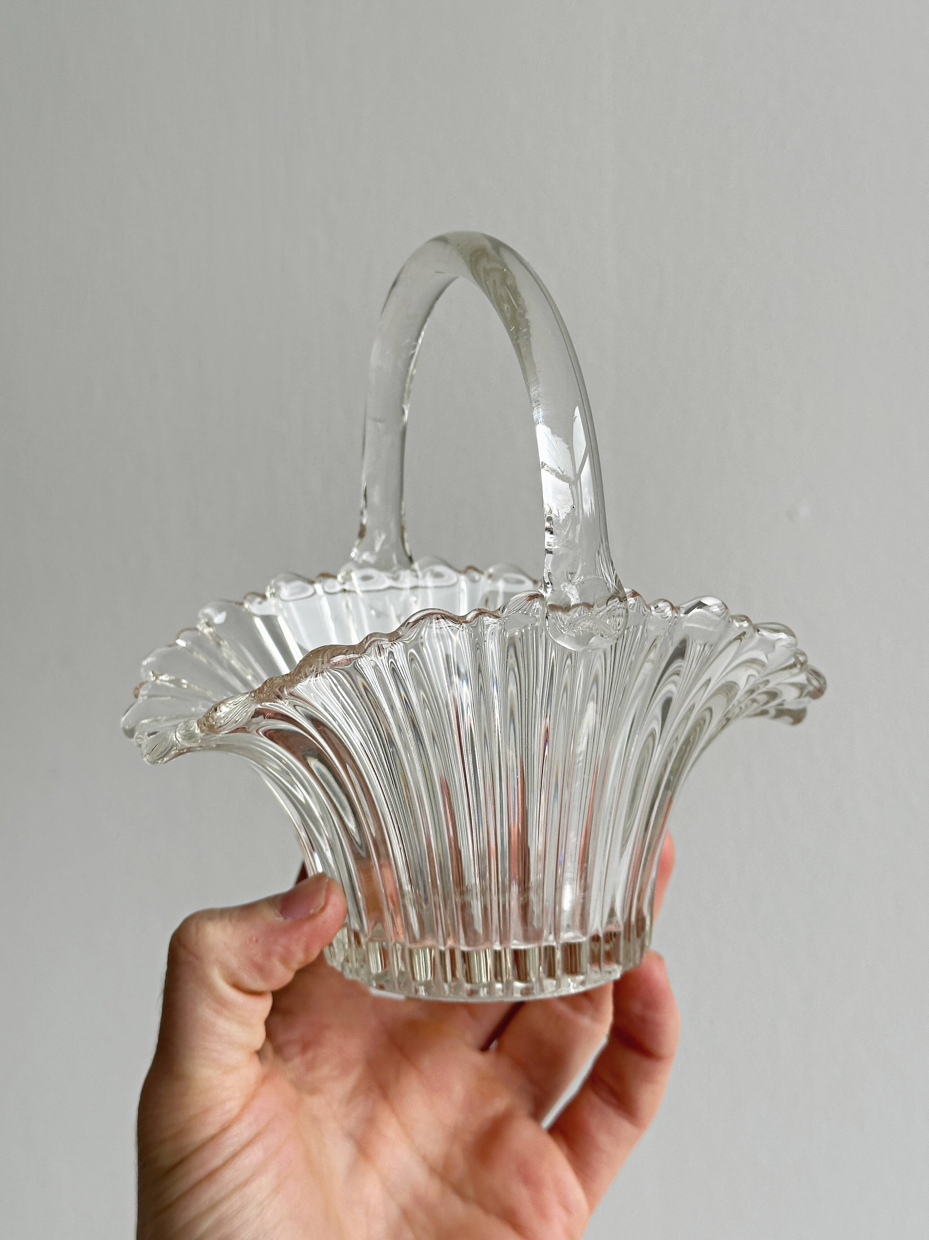 Small glass basket