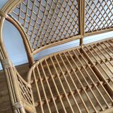 Rattan and wicker sofa and armchair