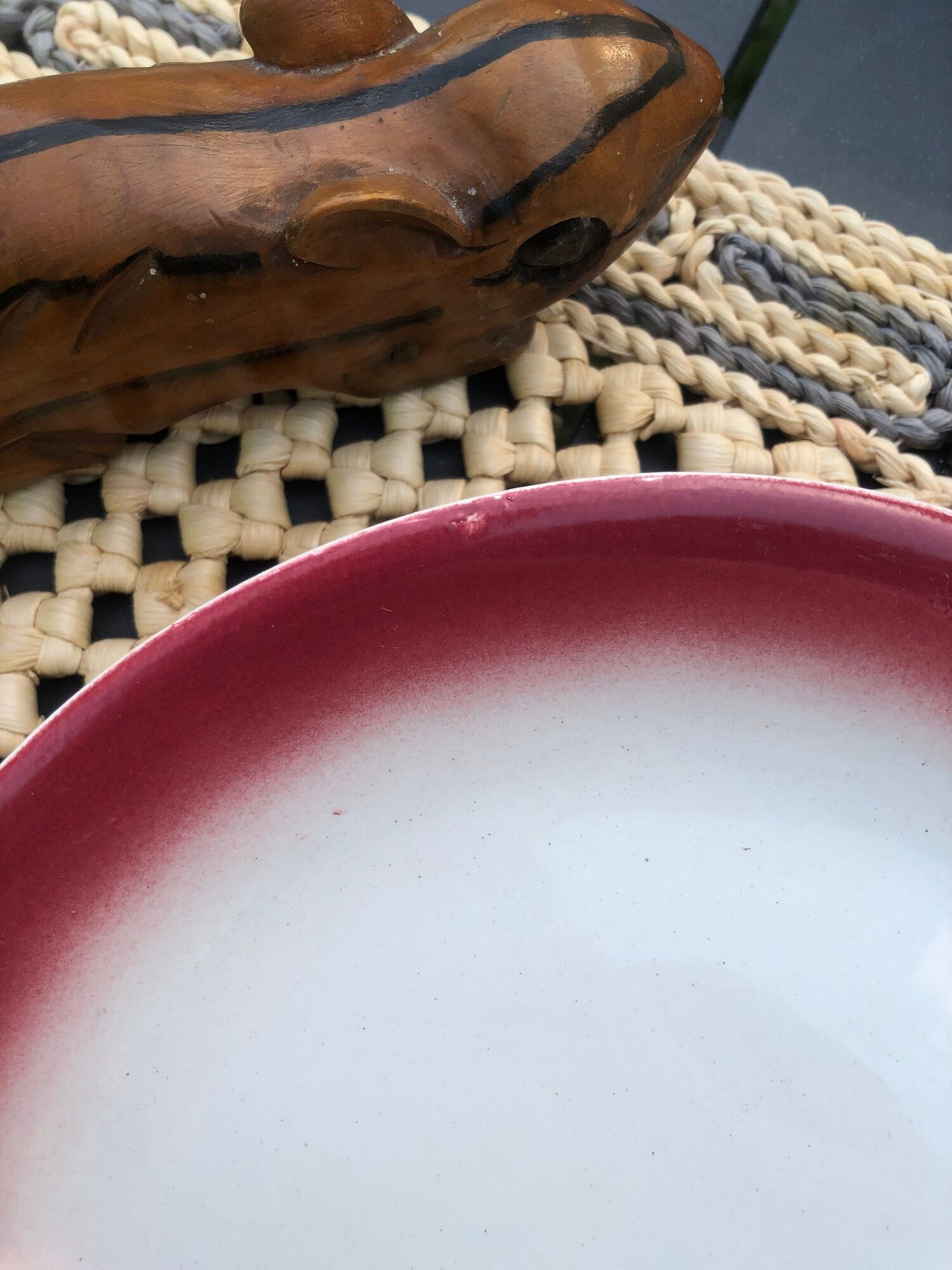 Set of 6 vintage desert plates Moulin des loups Orchies