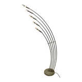 Midcentury Italian Arched Floor Lamp 5 Lights Chrome Metal and Lucite, 1960