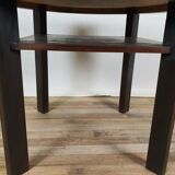 Art decò round black coffee table