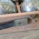 Old obut balls with original wooden box