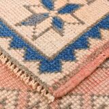 4x8 Salmon & Blue Handmade Wool Oushak Rug, 141x230Cm SK 20160
